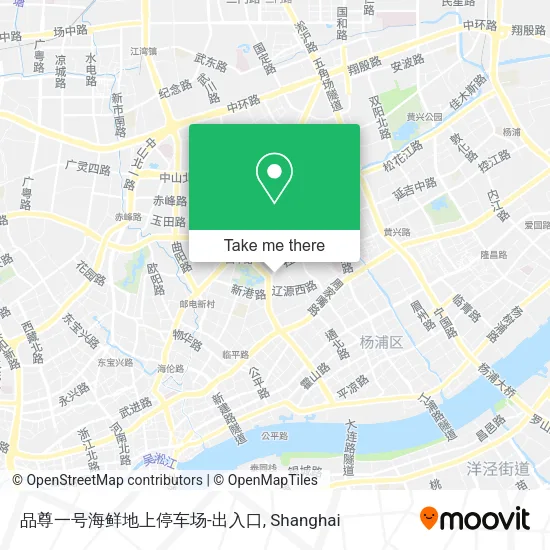 品尊一号海鲜地上停车场-出入口 map