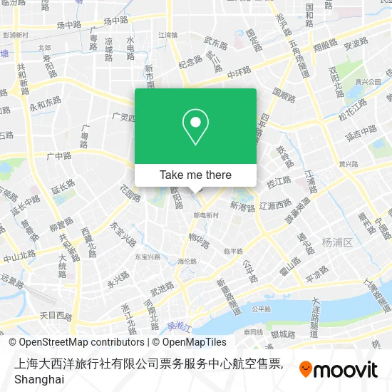 上海大西洋旅行社有限公司票务服务中心航空售票 map