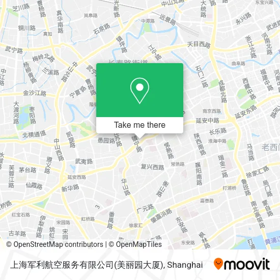 上海军利航空服务有限公司(美丽园大厦) map