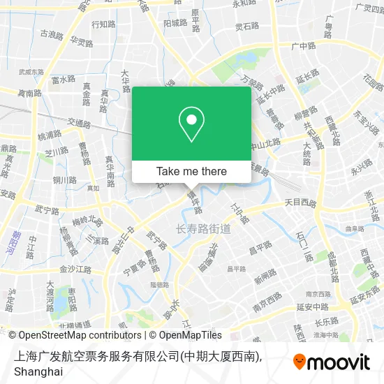 上海广发航空票务服务有限公司(中期大厦西南) map