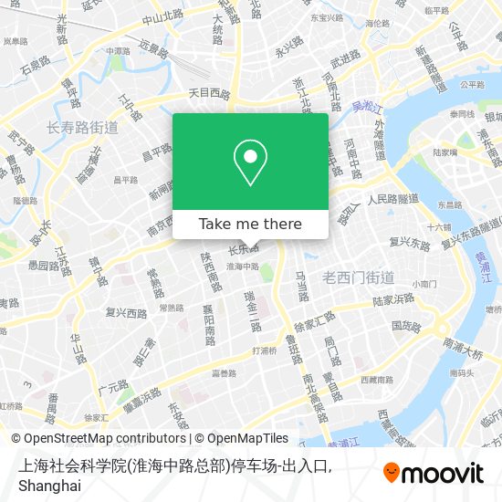 上海社会科学院(淮海中路总部)停车场-出入口 map