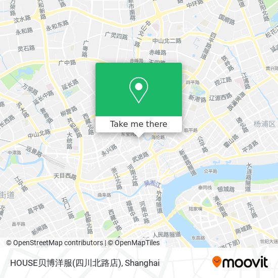 HOUSE贝博洋服(四川北路店) map