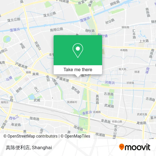 真陈便利店 map