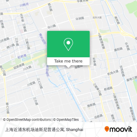 上海近浦东机场迪斯尼普通公寓 map