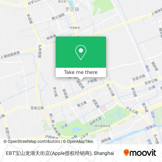 EBT宝山龙湖天街店(Apple授权经销商) map