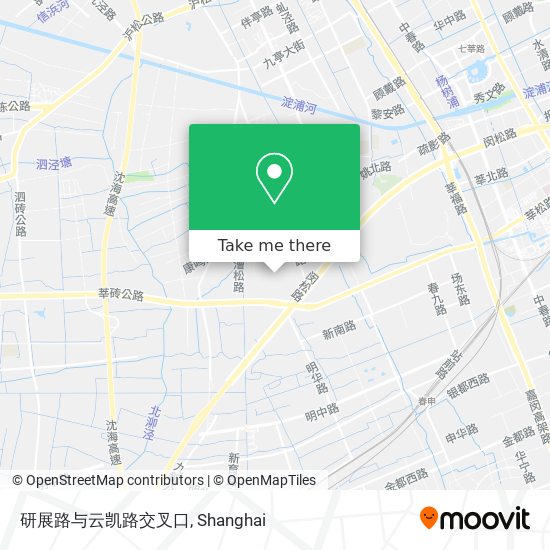 研展路与云凯路交叉口 map