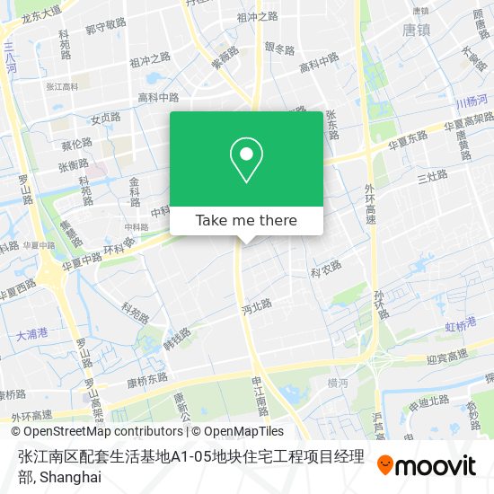 张江南区配套生活基地A1-05地块住宅工程项目经理部 map