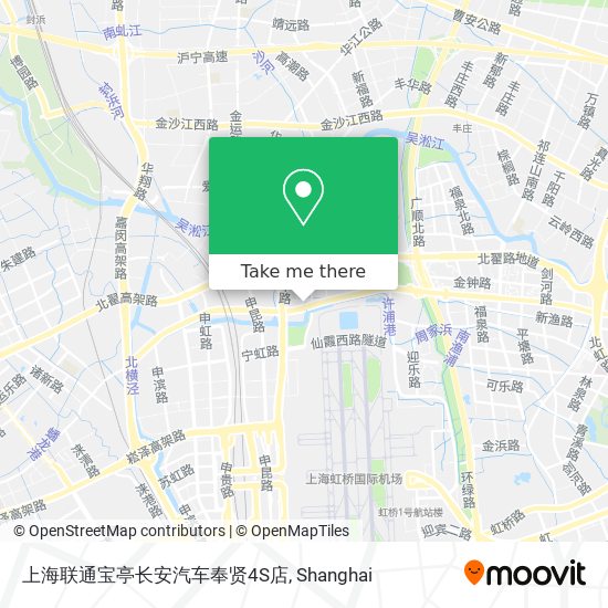 上海联通宝亭长安汽车奉贤4S店 map