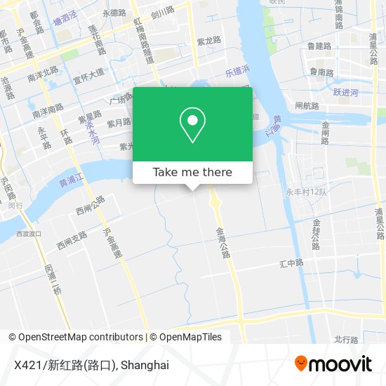 X421/新红路(路口) map