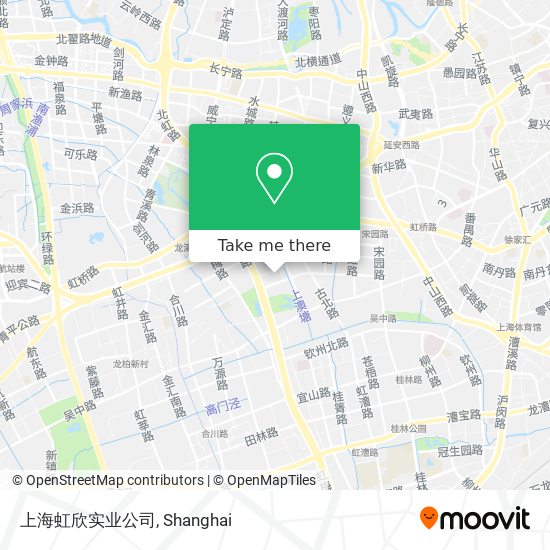上海虹欣实业公司 map