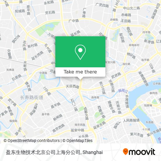 盈东生物技术北京公司上海分公司 map