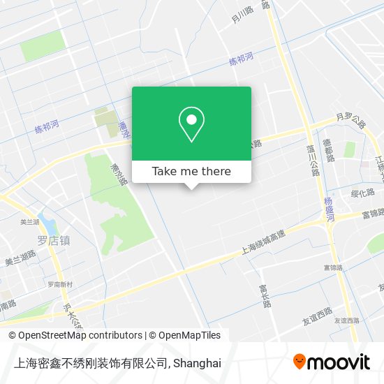 上海密鑫不绣刚装饰有限公司 map