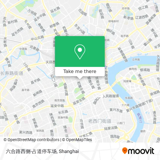 六合路西侧-占道停车场 map