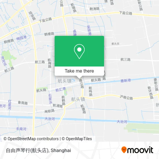 自由声琴行(航头店) map