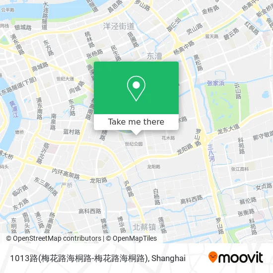 1013路(梅花路海桐路-梅花路海桐路) map