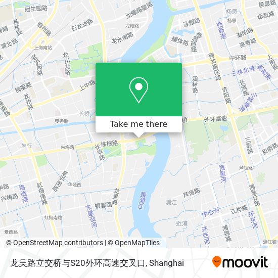 龙吴路立交桥与S20外环高速交叉口 map