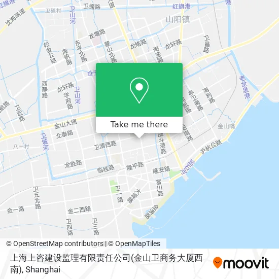 上海上咨建设监理有限责任公司(金山卫商务大厦西南) map