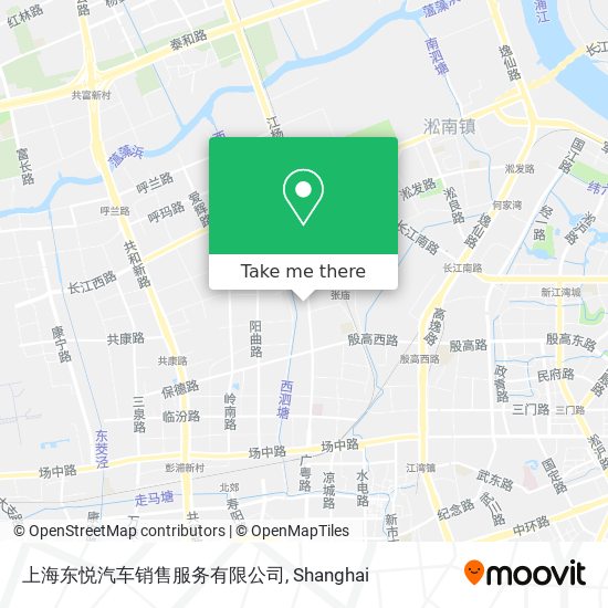 上海东悦汽车销售服务有限公司 map