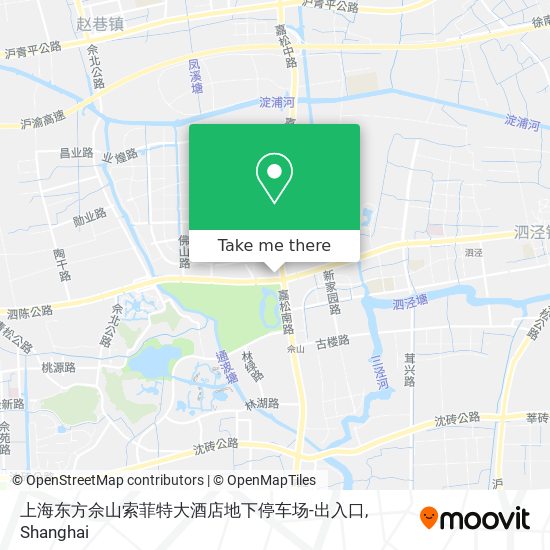 上海东方佘山索菲特大酒店地下停车场-出入口 map