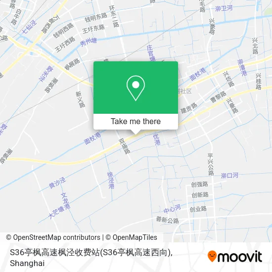 S36亭枫高速枫泾收费站(S36亭枫高速西向) map