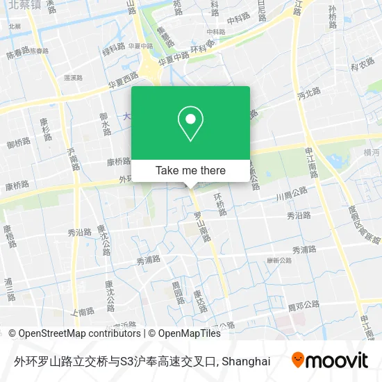 外环罗山路立交桥与S3沪奉高速交叉口 map