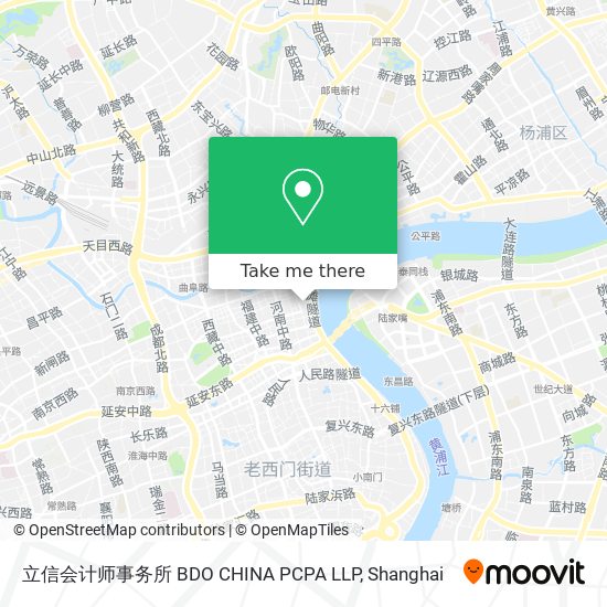 立信会计师事务所 BDO CHINA PCPA LLP map