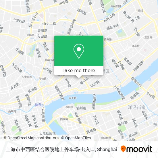 上海市中西医结合医院地上停车场-出入口 map