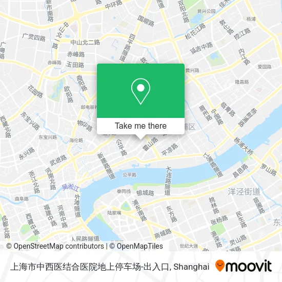 上海市中西医结合医院地上停车场-出入口 map