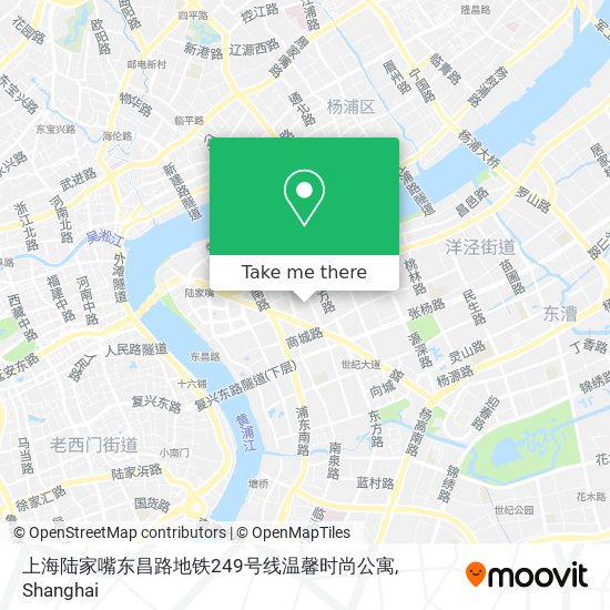上海陆家嘴东昌路地铁249号线温馨时尚公寓 map