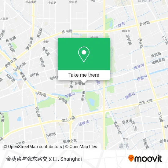 金葵路与张东路交叉口 map