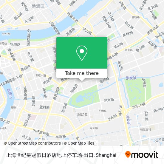 上海世纪皇冠假日酒店地上停车场-出口 map