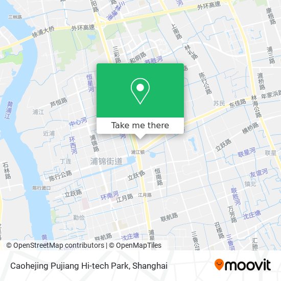 Caohejing Pujiang Hi-tech Park map