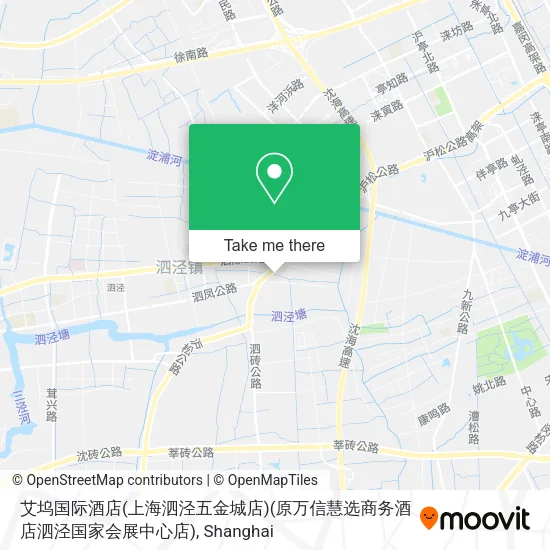 艾坞国际酒店(上海泗泾五金城店)(原万信慧选商务酒店泗泾国家会展中心店) map