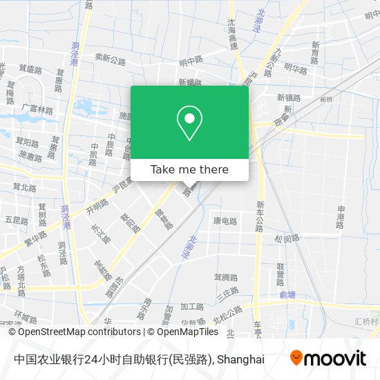 中国农业银行24小时自助银行(民强路) map