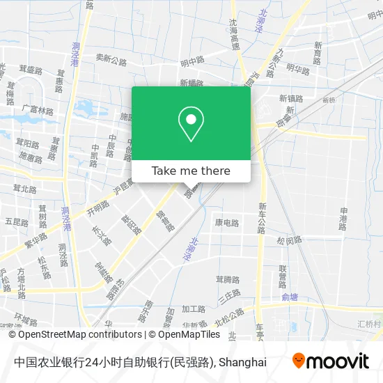 中国农业银行24小时自助银行(民强路) map