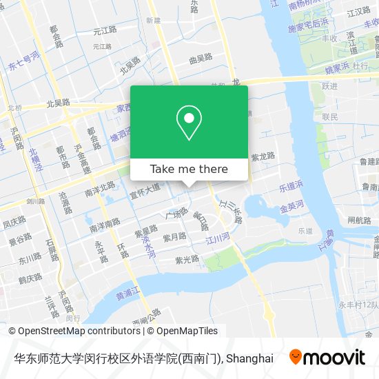 华东师范大学闵行校区外语学院(西南门) map