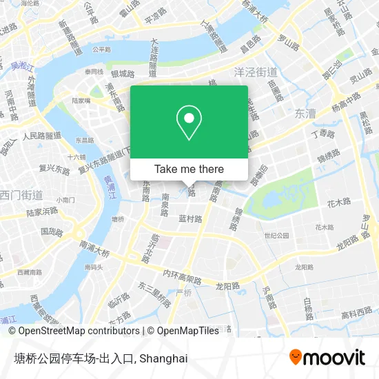 塘桥公园停车场-出入口 map