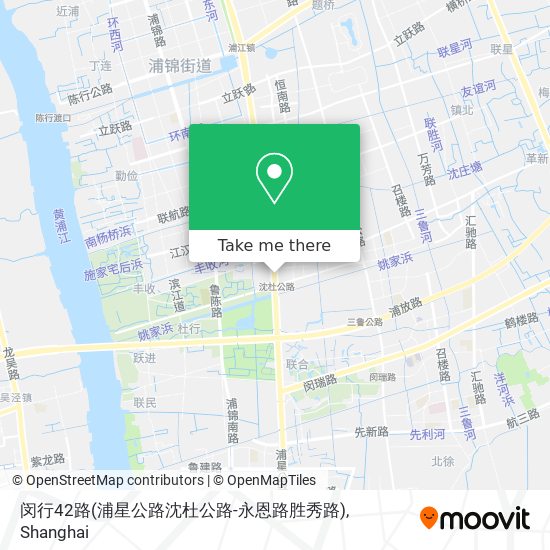 闵行42路(浦星公路沈杜公路-永恩路胜秀路) map