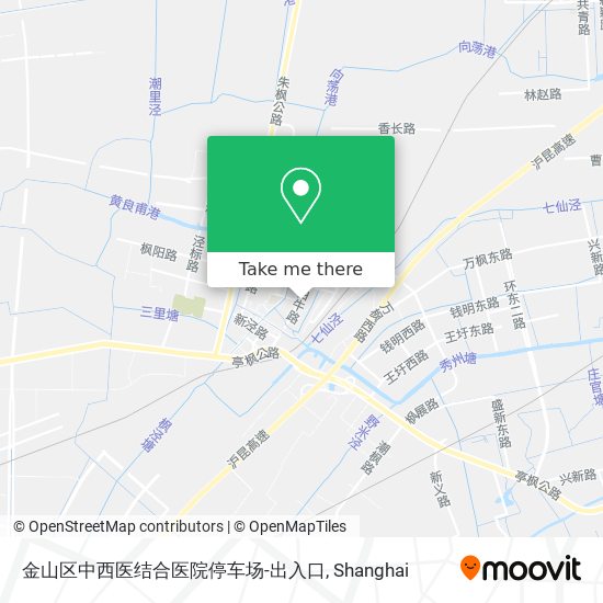 金山区中西医结合医院停车场-出入口 map