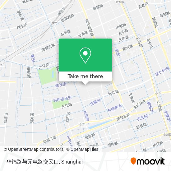 华锦路与元电路交叉口 map