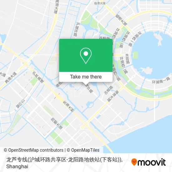 龙芦专线(沪城环路共享区-龙阳路地铁站(下客站)) map