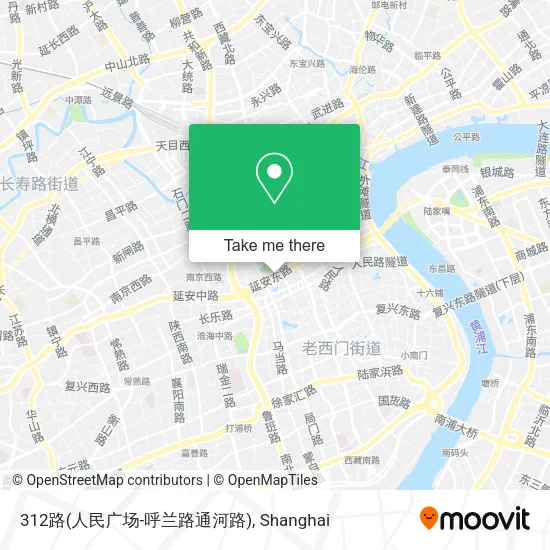 312路(人民广场-呼兰路通河路) map