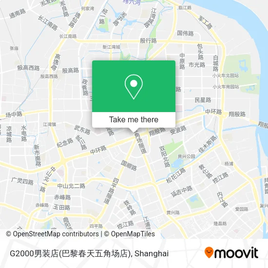 G2000男装店(巴黎春天五角场店) map