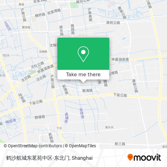 鹤沙航城东茗苑中区-东北门 map