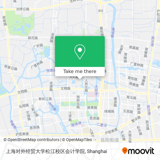 上海对外经贸大学松江校区会计学院 map