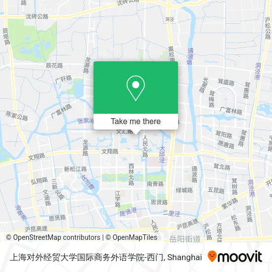 上海对外经贸大学国际商务外语学院-西门 map