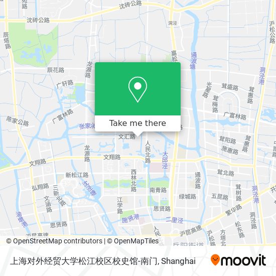上海对外经贸大学松江校区校史馆-南门 map