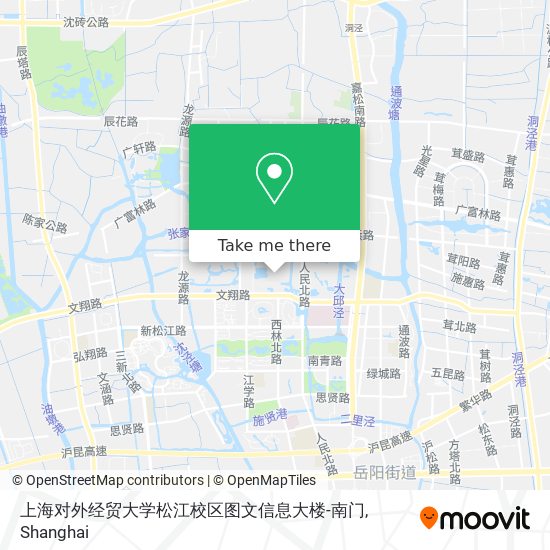 上海对外经贸大学松江校区图文信息大楼-南门 map