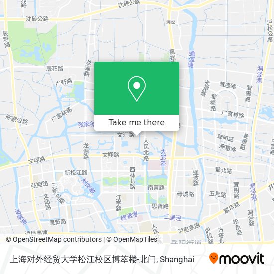 上海对外经贸大学松江校区博萃楼-北门 map