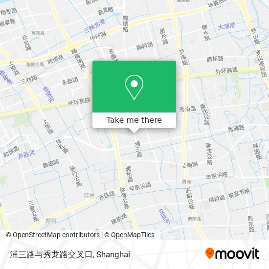 浦三路与秀龙路交叉口 map